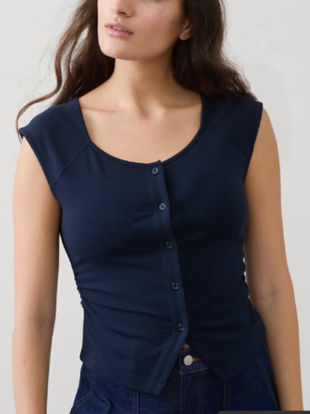 Banana Republic Factory Soft Knit Buttoned Top